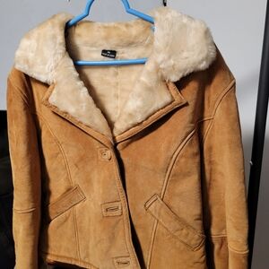 Tan Faux Shearling Women's Jacket